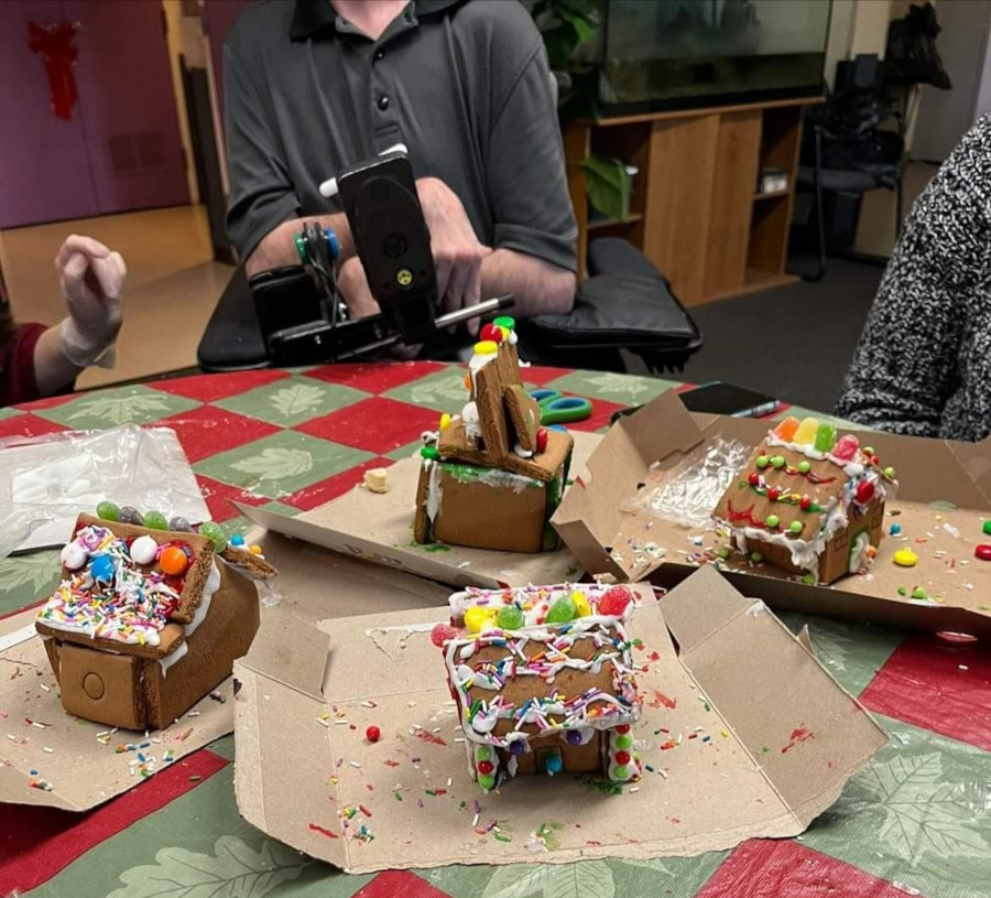 Gingerbread house activity at Conway Homes Gingerbread house activity at Conway Homes