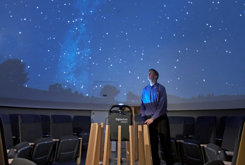 Inside the planetarium View of inside the planetarium